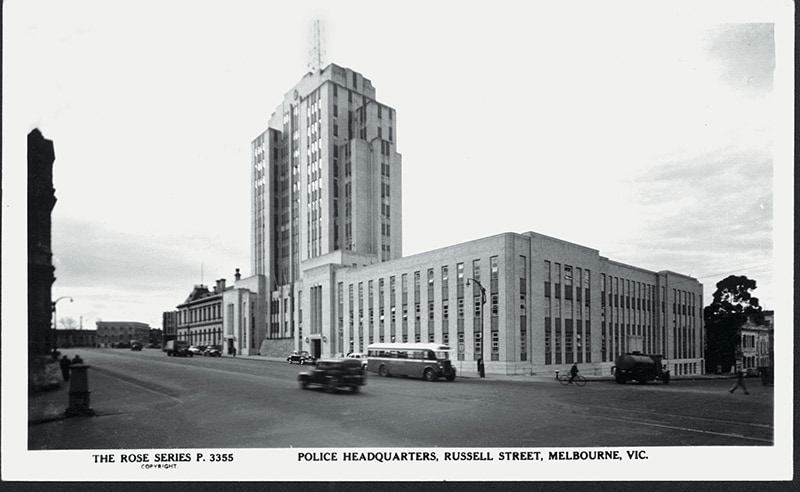 Photo of the old Russell Street Police Headquarters