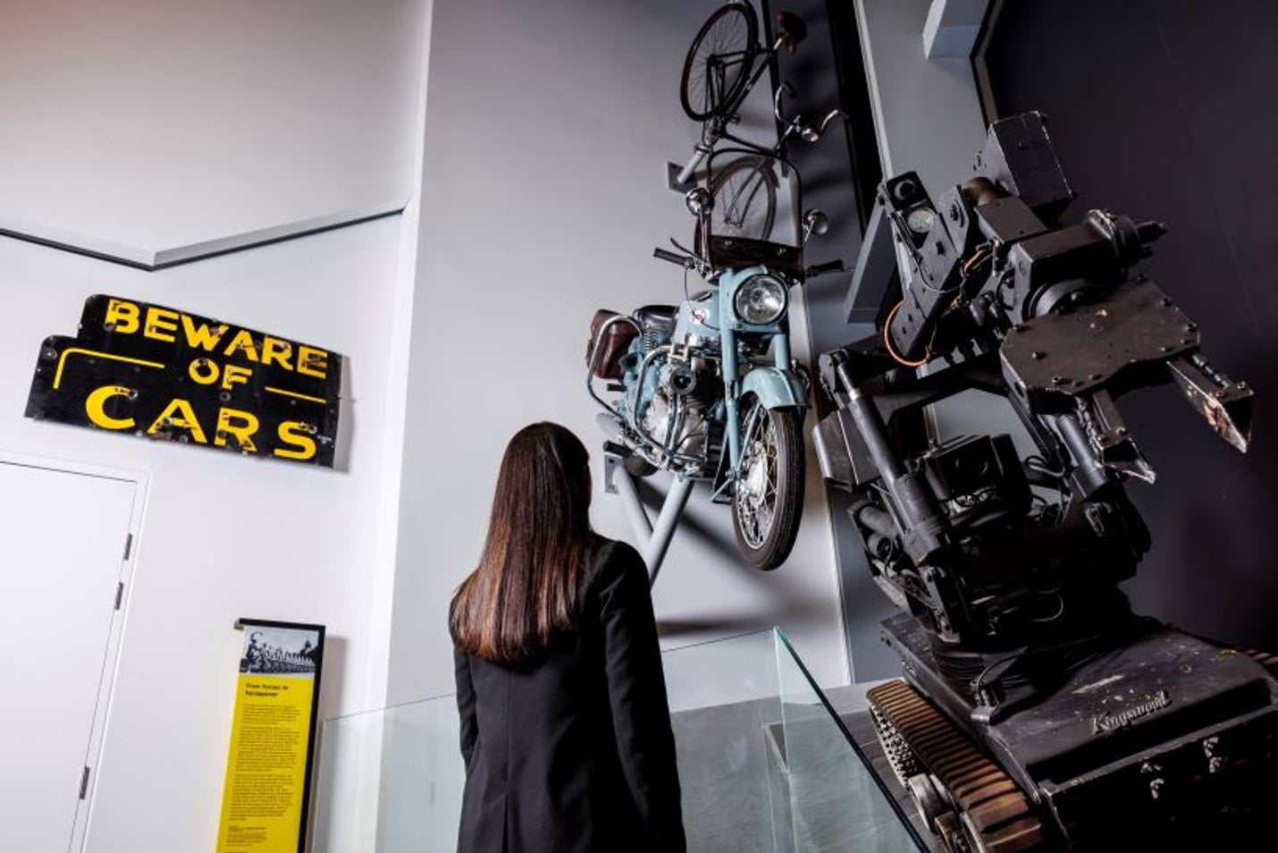 Open 10 am to 4 pm, weekdays A member of the public explores the exhibits at our new location at 313 Spencer Street.